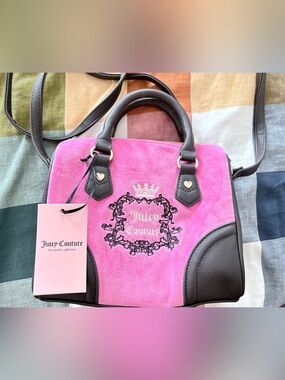 Brand New Juicy Couture Pink Suede Satchel